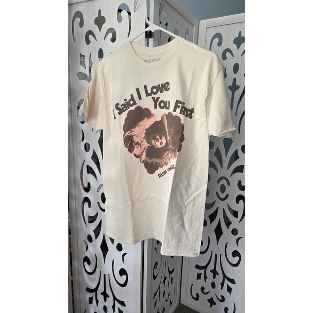 Selena Gomez I Said I Love You First Tee XS White Graphic Shirt Pop Music